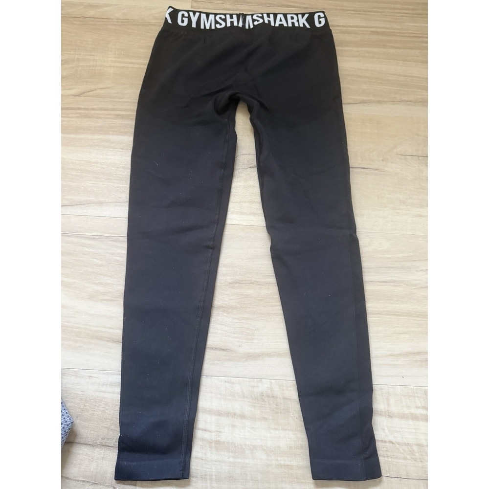 Gymshark Women's Black Ankle Leggings S Polyamide Elastane Gym Stretch‎